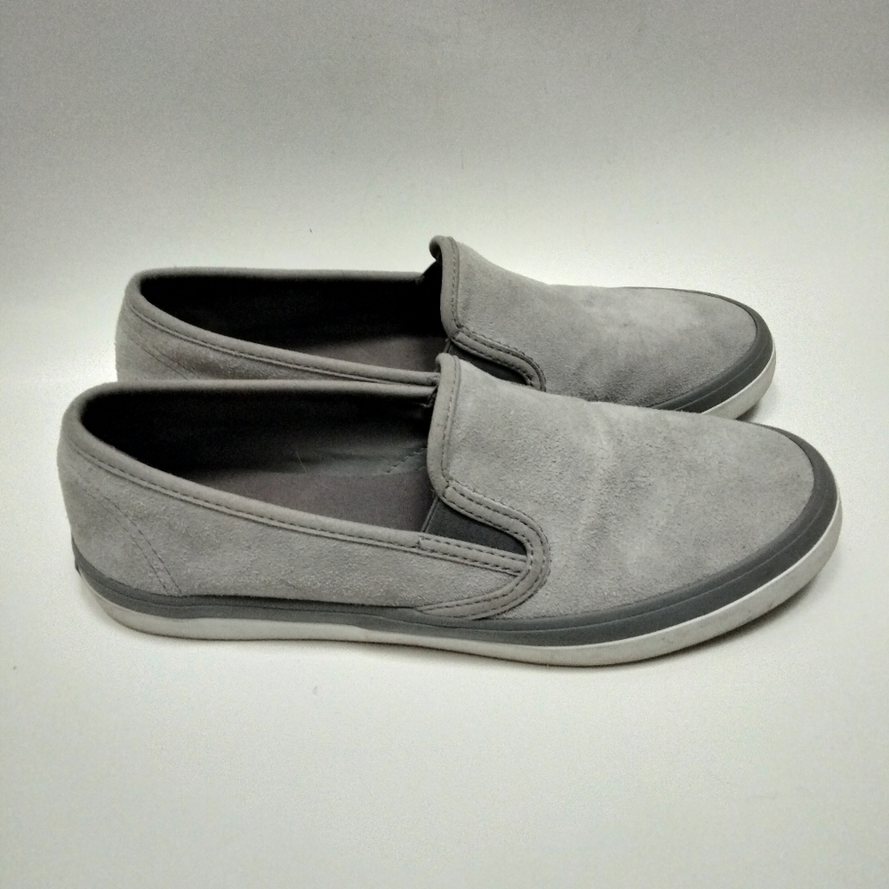 Sperry Womens Seaside Suede Casual Shoe Light Grey Size 9M
